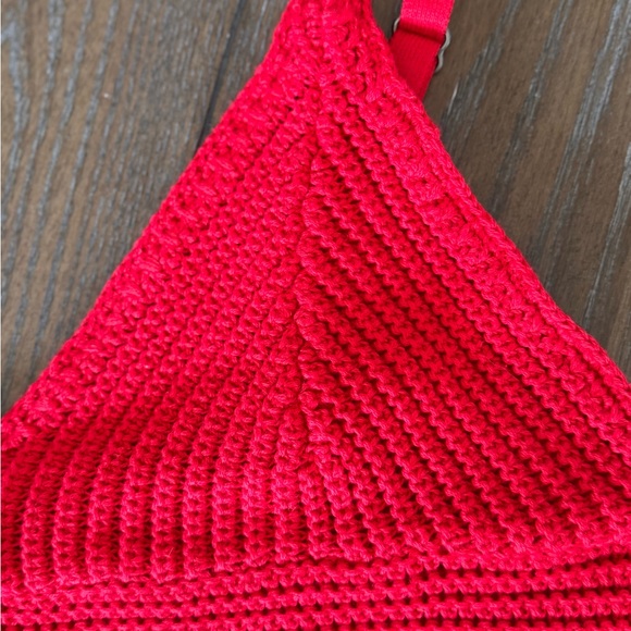 NWOT Hollister Bright Red Knit Top - Picture 4 of 11